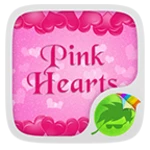 pink hearts keyboard android application logo